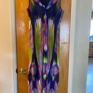 Chico’s maxi dress, vibrant colors